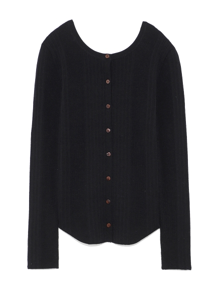 シンプルリブカーディガン